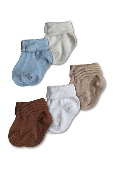 GizaKids 0-6 Months Baby Boxed Socks Set of 5