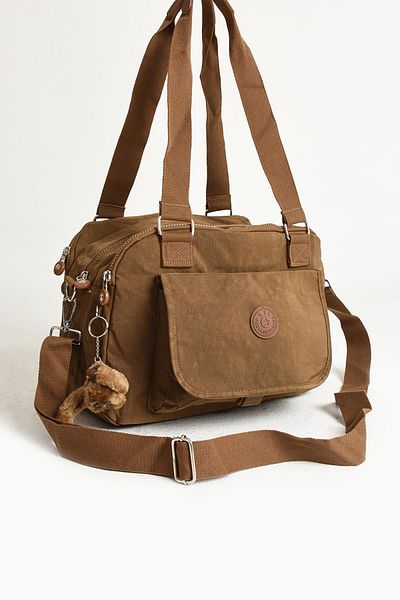 DUOMİNO Duomino Clinker Multi-Pocket Αδιάβροχη Tan Crinkle Τσάντα ώμου / Τσάντα ώμου