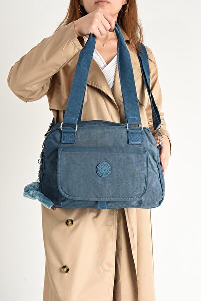 DUOMİNO Duomino Clinker Multi-Pocket Αδιάβροχη Τσάντα ώμου Τυρκουάζ Μπλε Crinkle / Τσάντα ώμου