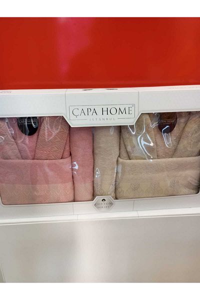 Çapa Home &Men's Head Bath Robe 6-Piece Daily Dowry Gift 100% Cotton Premium Quality Bathrobe Set