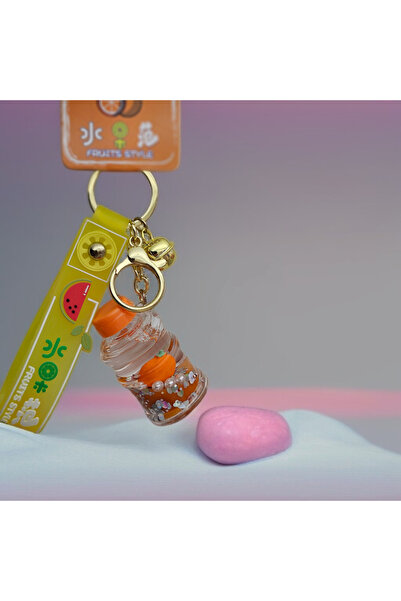 Meyra Accessories Lüx içi sulu figürlü anahtarlık çanta aksesuarı peluş oyuncak rengarenk hediyelik 1 adet