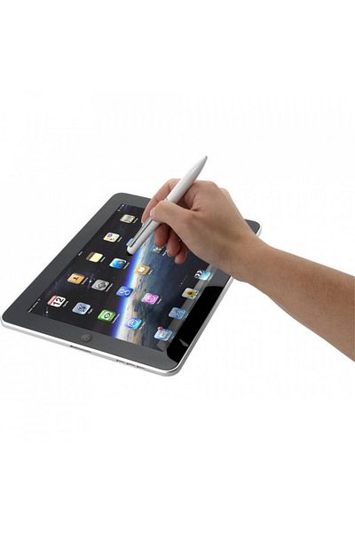 G Golden Case Stylus Touch pen Avenue White, Metalic, cu pix incorporat, Alb