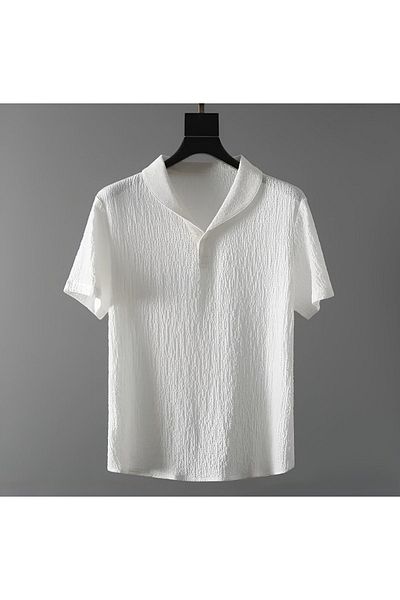 Fifty Color Men's Alaca Style Polo Neck Tshirt and Sweatpants Set