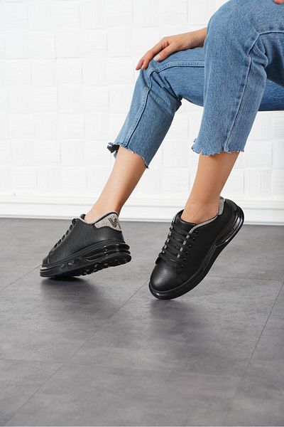 Moda Pie Pantofi sport de damă cu broderie de piatră Upar negri - Dolce