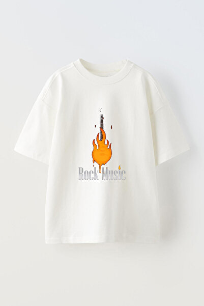 Anetos Рок музика Дизайн Предварително отпечатана памучна бяла тениска с голя...