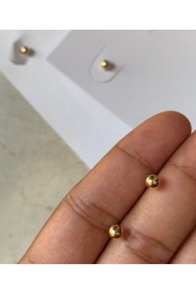 Ervalina Trend Round Ball Earrings Gold Color