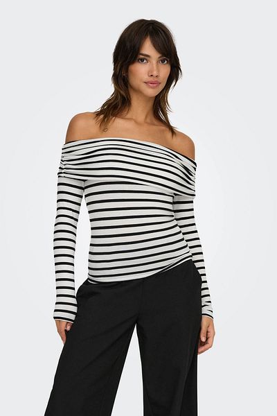 ONLY Onlglamour L/S Off Should Black Women Long Sleeve T-Shirt