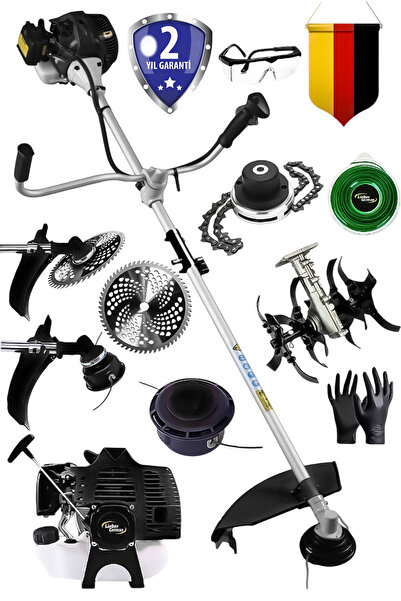 Lieber German Teknoloji LGTC2100 Yan Tipi Benzinli Motorlu Çapalı Ot Çalı Çim...