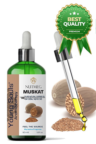 YOUNG SOULS Aromatherapy Nutmeg Carrier Oil ( Cold Pressed ) Muskat Bitkisel ...
