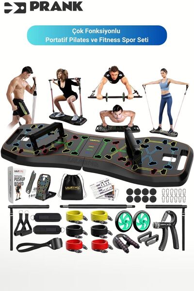 PRANK Çok Fonksiyonlu Evde Fitness - Pilates Seti / 22 Parça Push Up Board