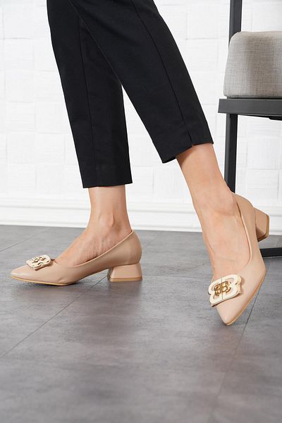 Moda Pie Sensa Bb - Buckle Nut Skin Women's Heeled Shoes