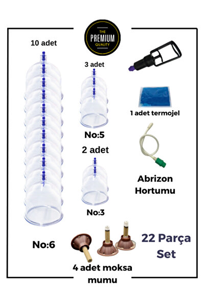 Tilda BSC. & Home 22 Parça Moksa Mumlu Selülit - Çatlak Giderici Kupa Çekme V...