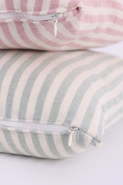 Junenext Double Layer Muslin Children's Pillow Case 2 Pieces, 100% Organic Cotton, 35 X 45 cm
