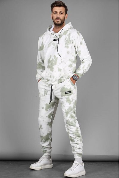 Madmext Green Batik Men's Tracksuit 4758