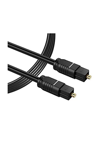 Derwell 1 Metre Dijital Fiber Optik Ses Kablosu Toslink Kablo 1 Mt CD DVD Alt...