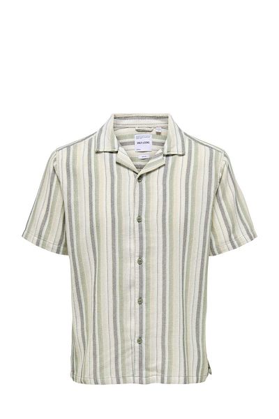 Only & Sons ONSTREV LIFE REG STRIPE SS SHIRT NOOS