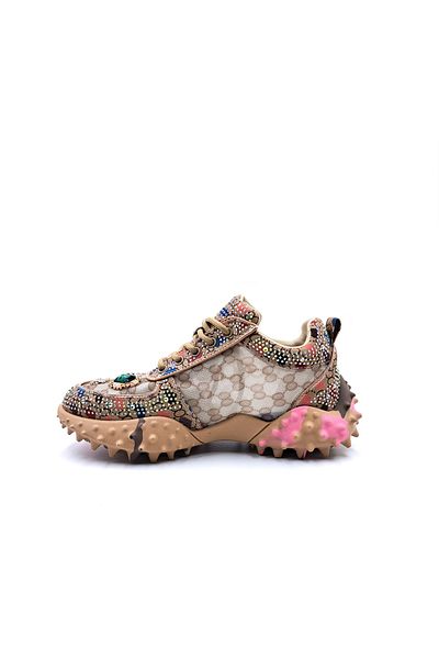 Guja Special Design Stone Camel Color Stylish Sports Sneaker Shoes