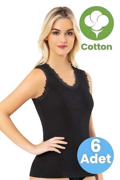 Tezzgelsin Жіночий 6-панельний майка з мереживними деталями та широкими брете...