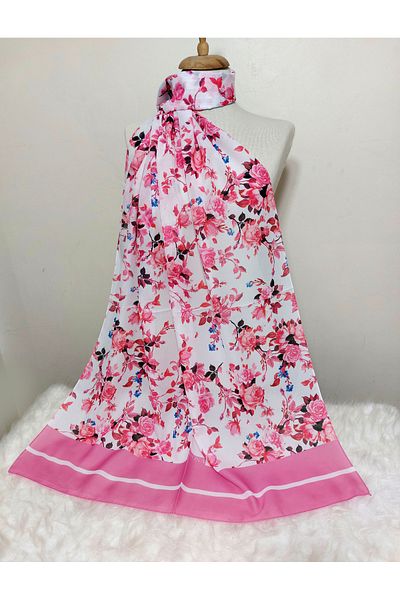 REMOMODA Model floral de șal din șifon cu model