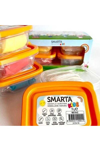 Smarta Kids Modeling Dough Air Drying 4 Colors 70 Gr