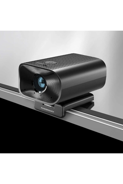 Powerology 1080p Full HD Konferans Webcam, Dahili Hoparlör, Yapay Zeka Gürült...