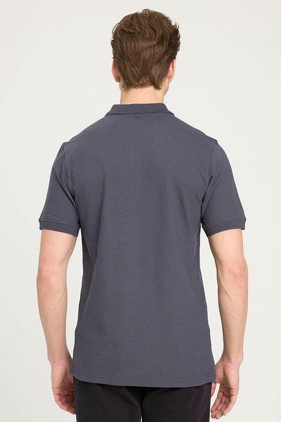 WRANGLER Men's Regular Fit Polo Anthracite Men's Short Sleeve T-Shirt