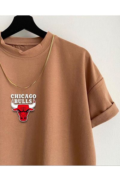 NEW TRENDY COLLECTİON New Season Trend Oversize Bulls Printed Relaxed Cut T-Shirt