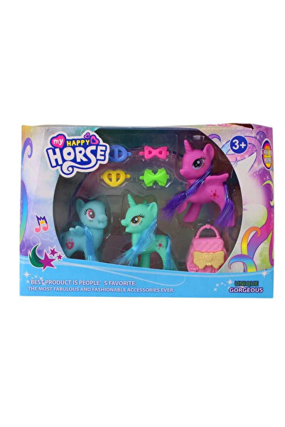 Genel Markalar My Happy Horse 3’lü Sevimli Pony Seti | Aksesuarlı & Kutulu | ...