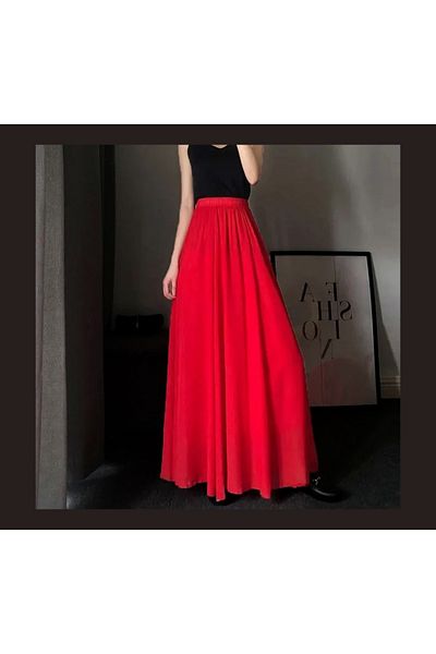 Pembecik Chiffon Flared Skirt Silk Chiffon 98cm Skirt Chiffon Elegant Model