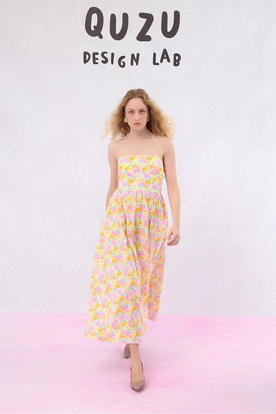 Quzu Rochie lungă florală cu spate decoltat