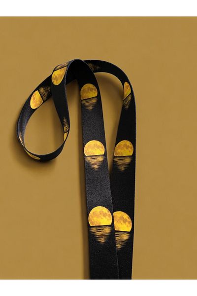 Staffy Full Moon Themed Collar Rope and Card Holder