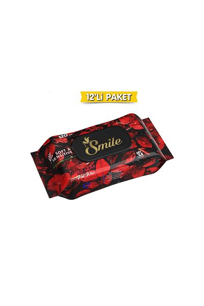 SMILE Soft&Sensitive Red Leaf Wet Towel 12X120 12 Pack 1440 Sheets