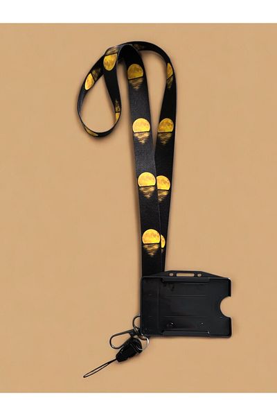 Staffy Full Moon Themed Collar Rope and Card Holder