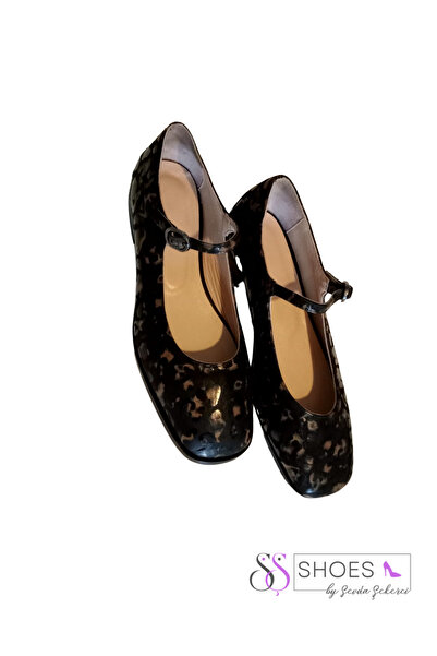 Sevda Şekerci Hakiki Deri Leopar Tokalı Babaet