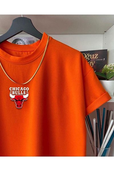 NEW TRENDY COLLECTİON Tricou cu croială relaxată cu imprimeu Bulls oversize Trend sezon nou