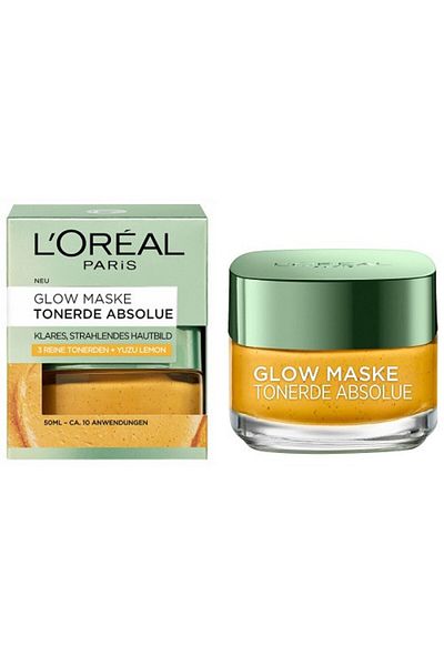 L'Oreal Paris Μάσκα για φωτεινότητα, Loreal, Μάσκα λάμψης Absolutely Clay, 50 ml