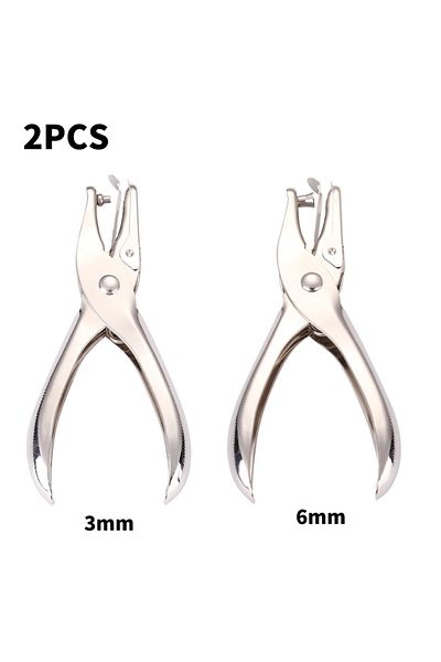 Choice 6mm and 3mm 3/6mm Hole Puncher Portable Single Hole Punch Paper Material Scrapbooking Handheld Metal