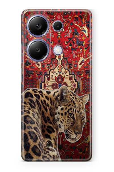 moonset Xiaomi Redmi Note 13 Pro 4G Uyumlu Leopar Tasarımlı Baskılı Şeffaf Te...