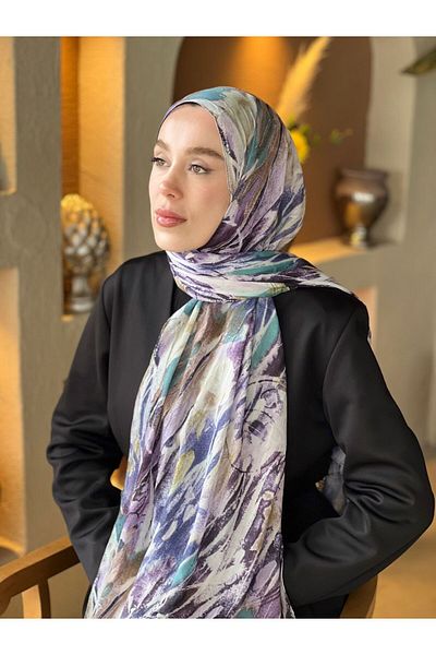 Modakaşmir نمط جدارية شال الخيزران
