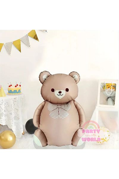 party world Teddy Bear Light Brown Foil Balloon – 1 Piece