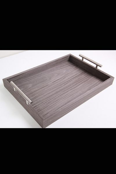Generic Luxury wooden serving trays: large 47 x 35 cm, small 42 x 30 cm