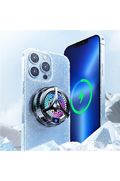 porodo Gaming Yarı İletken MagSafe Telefon Soğutucu, 15W Kablosuz Şarj, Dijit...