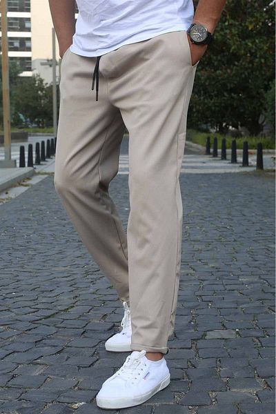 Madmext Steinfarbene Basic-Jogginghose 5486