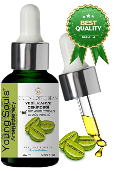 YOUNG SOULS Green Coffe Bean Carrier Oil ( Cold Pressed ) Yeşil Kahve Çekirdeği Taşıyıcı Yağ Soğuk Sıkım 20 ml