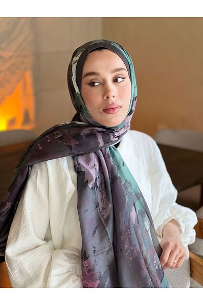 Modakaşmir Ocean Pattern Lina Shawl
