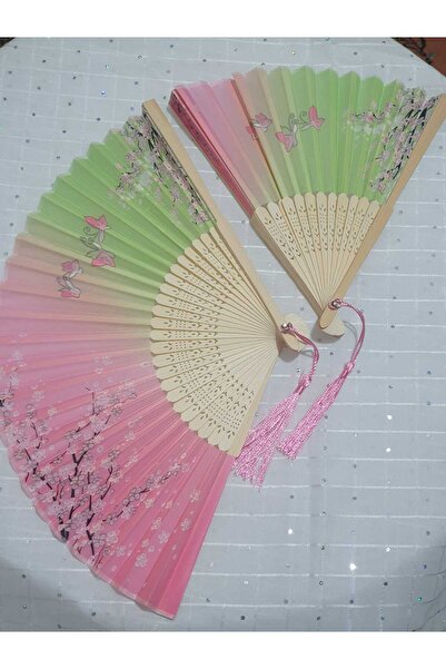 asya stil Ahşap desenli yüksek kaliteli Japon bambu yelpazesi