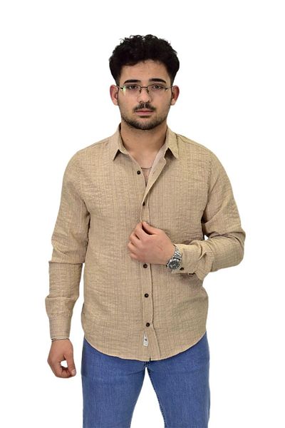 Raymons Ανδρικό μακρυμάνικο πουκάμισο Silim Fit G5011 BGL-ST04495