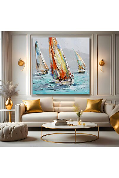 EMYA HOME Εκτύπωση σε καμβά με θέμα τα ιστιοπλοϊκά σκάφη