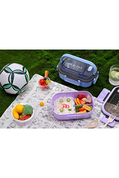 YAH Creation YAH Bento HL Lunch Box 2-Layer, 6-Compartment, Leak-Proof, BPA-Free, Microwave & Dishwasher Safe.