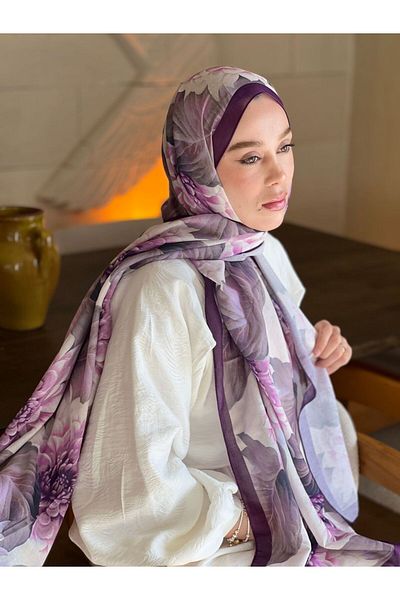 Modakaşmir Hydrangea Pattern Lina Shawl